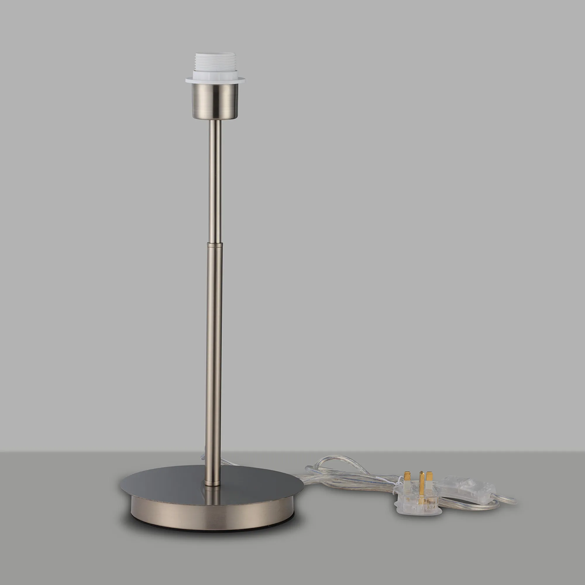 Carrie Satin Nickel Table Lamps Deco Base Only Lamps
